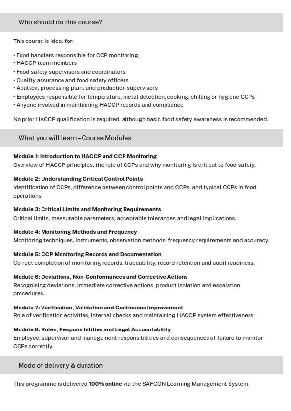 Brochure - Monitoring CCPS of a HACCP System_002