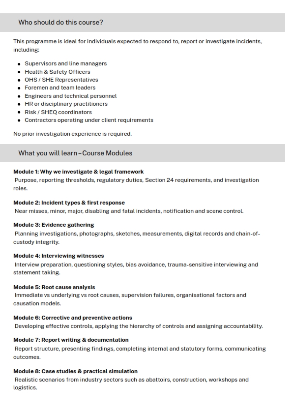 Course Brochure - SGTAEC25001 - Incident Investigator (New)_002